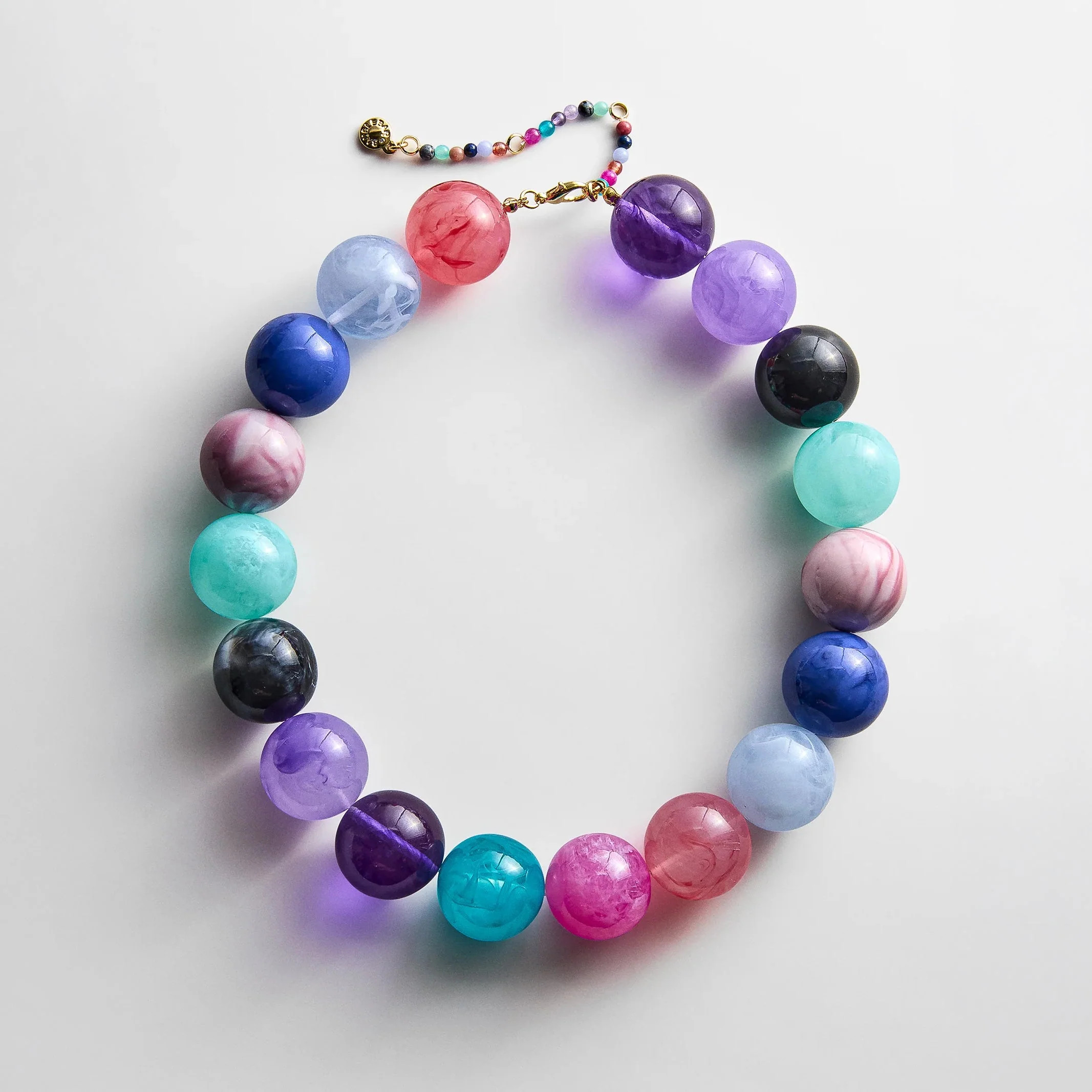 Jane Beaded Necklace - Muted Multi Bead | BaubleBar