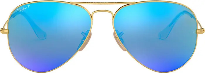 Standard Icons 58mm Mirrored Polarized Aviator Sunglasses | Nordstrom