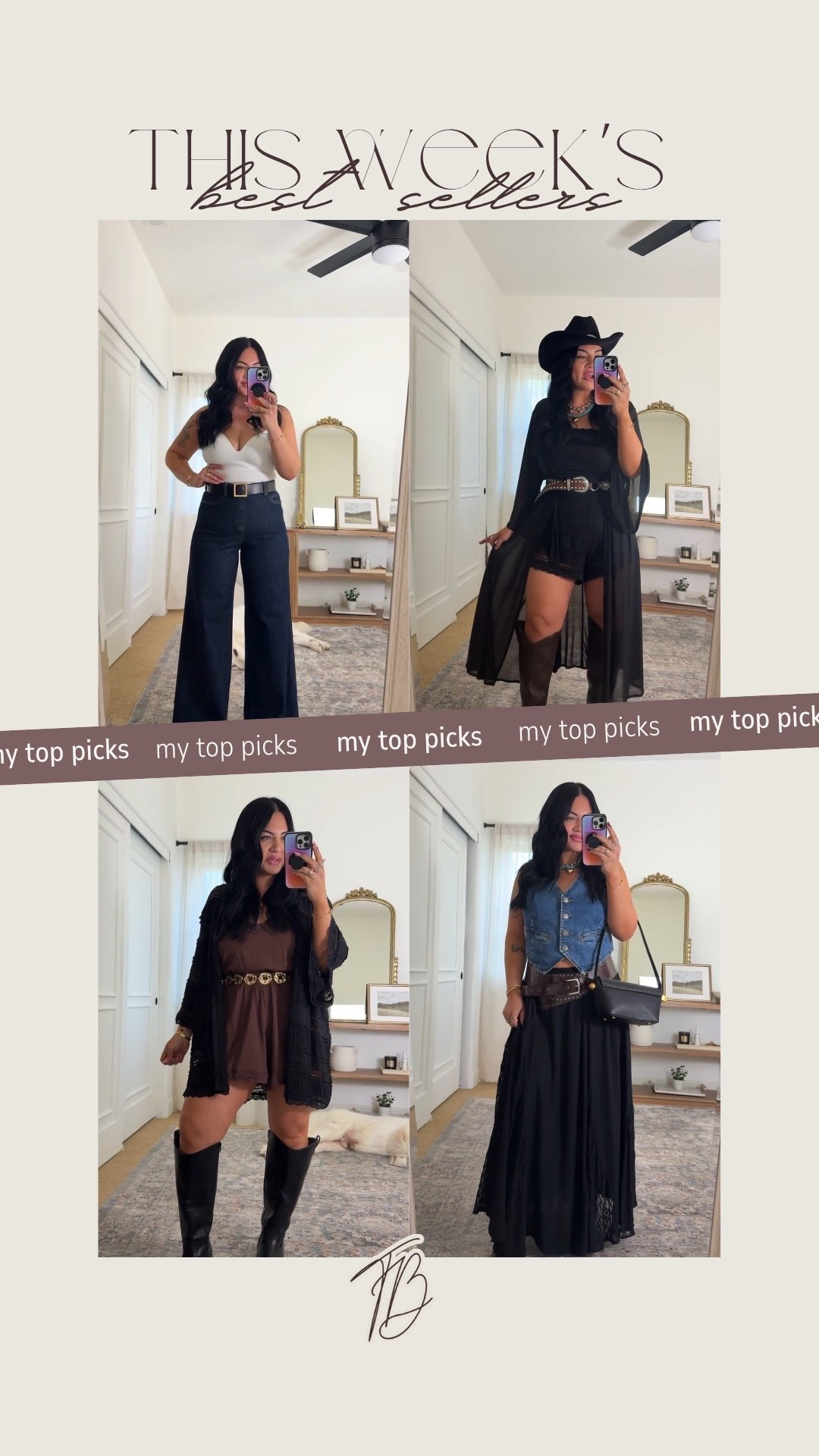 This weeks top sellers!!

Top sellers, best sellers, favorites, trending fashion, stage coach outfits, midsize fashion, Tori block

#LTKootd #LTKMidsize #LTKgrwm