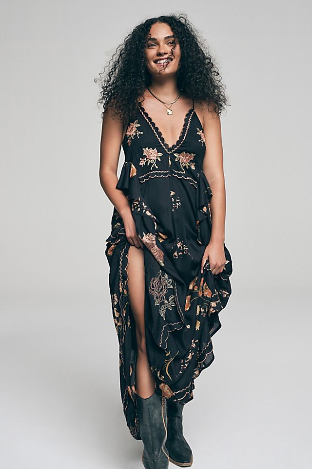Audrey Embroidered Maxi Dress | Free People (Global - UK&FR Excluded)