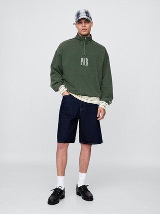 Gap × Malbon Heavyweight Logo Quarter-Zip Pullover | Gap (US)