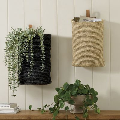 Elara Wall Hanging Woven Basket | Grandin Road | Grandin Road
