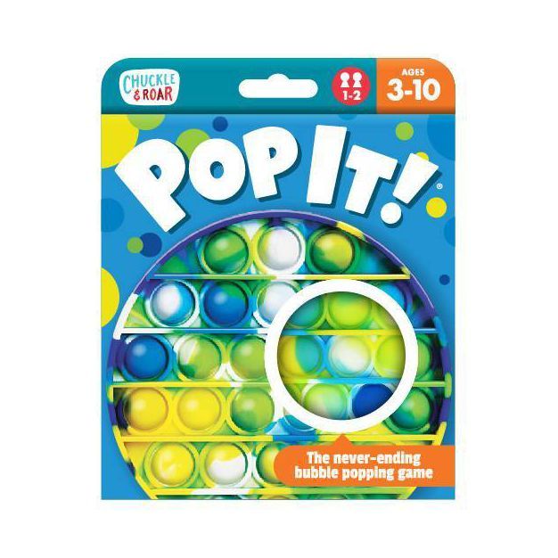 Chuckle & Roar Pop It! Blue-Green Tie Dye Bubble Popping and Sensory Game | Target