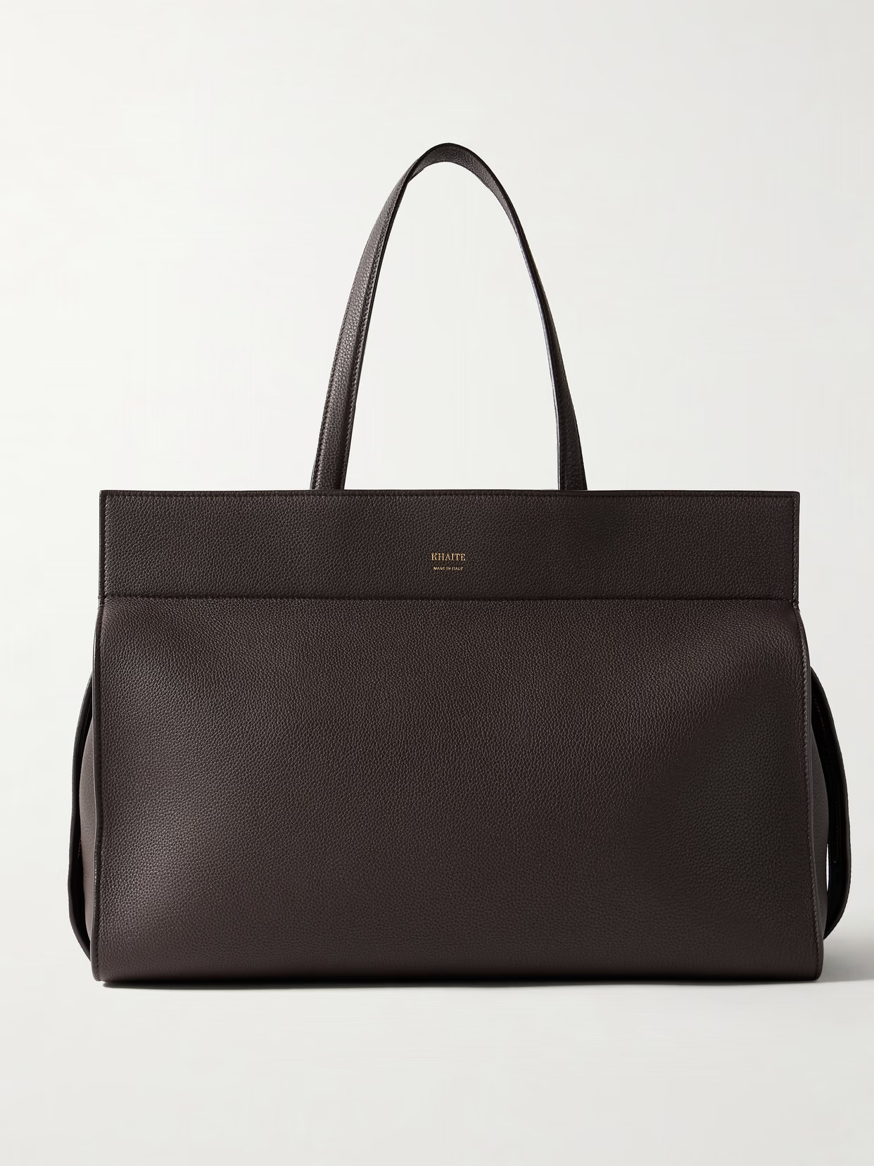KHAITE - Crosby Textured-leather Tote - Brown | NET-A-PORTER (US)