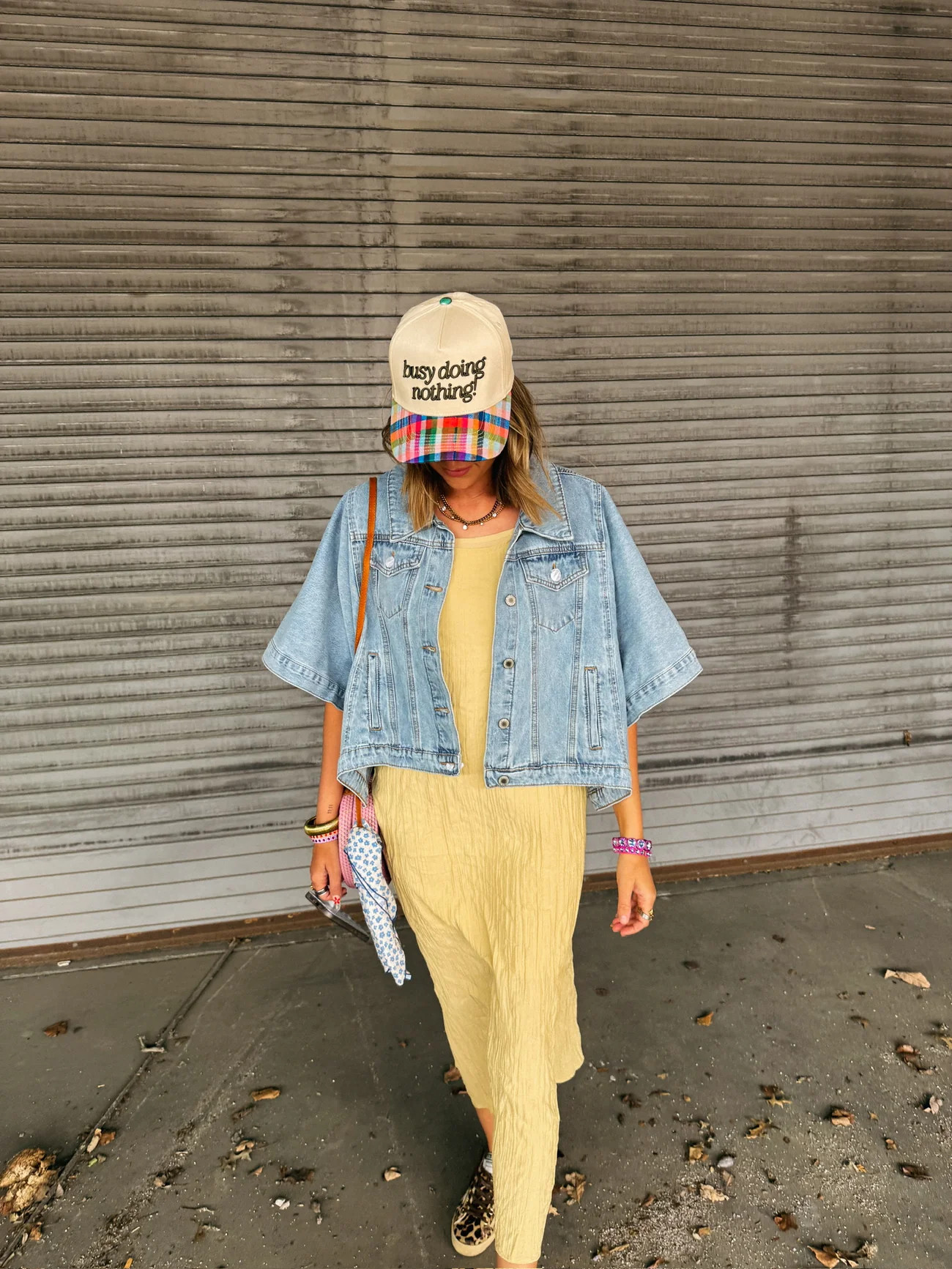 ETTA OG | busy doing nothing trucker hat - multi plaid | Etta+East