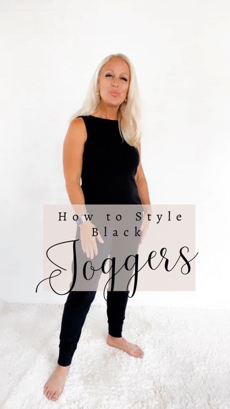 AMAZON DEAL: These black joggers are crazy comfortable & so flattering. The material is thicker than my Athleta joggers &  a lot less expensive than LuluLemon joggers. Here are three ways to style black joggers  

#LTKfindsunder50 #LTKfitness #LTKover40