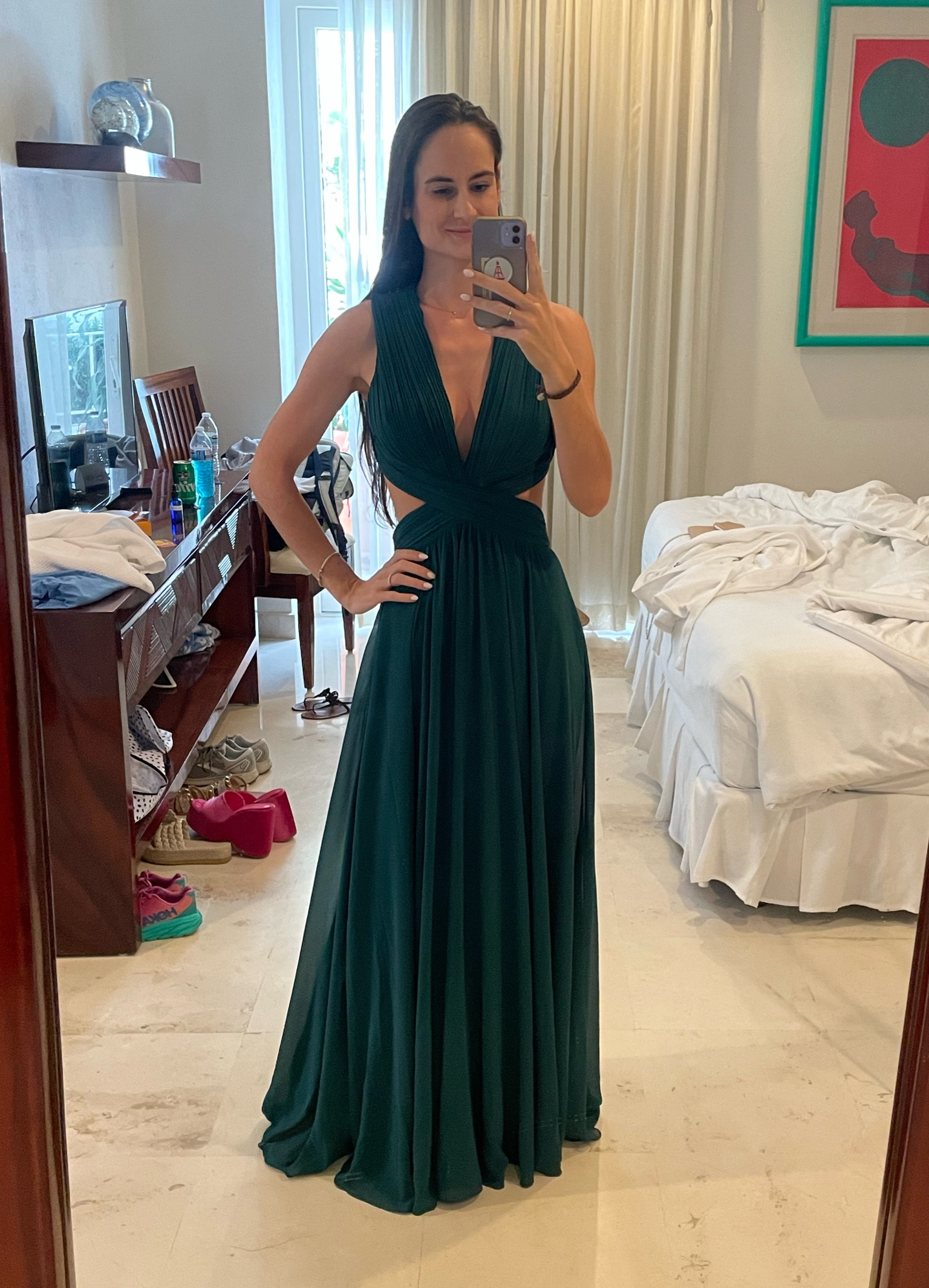 I received so many compliments on this dress oh my goodness! It was so comfortable and fun to dance in and was plenty long even at my height (5’9”). Wearing a size small and 3.5” heels. It would be super easy to hem for anyone shorter as well :) currently available in 4 colors! If you sign up for emails, you get a discount too! The perfect formal wedding guest dress or engagement photo dress!

#LTKunder100 #LTKsalealert #LTKwedding