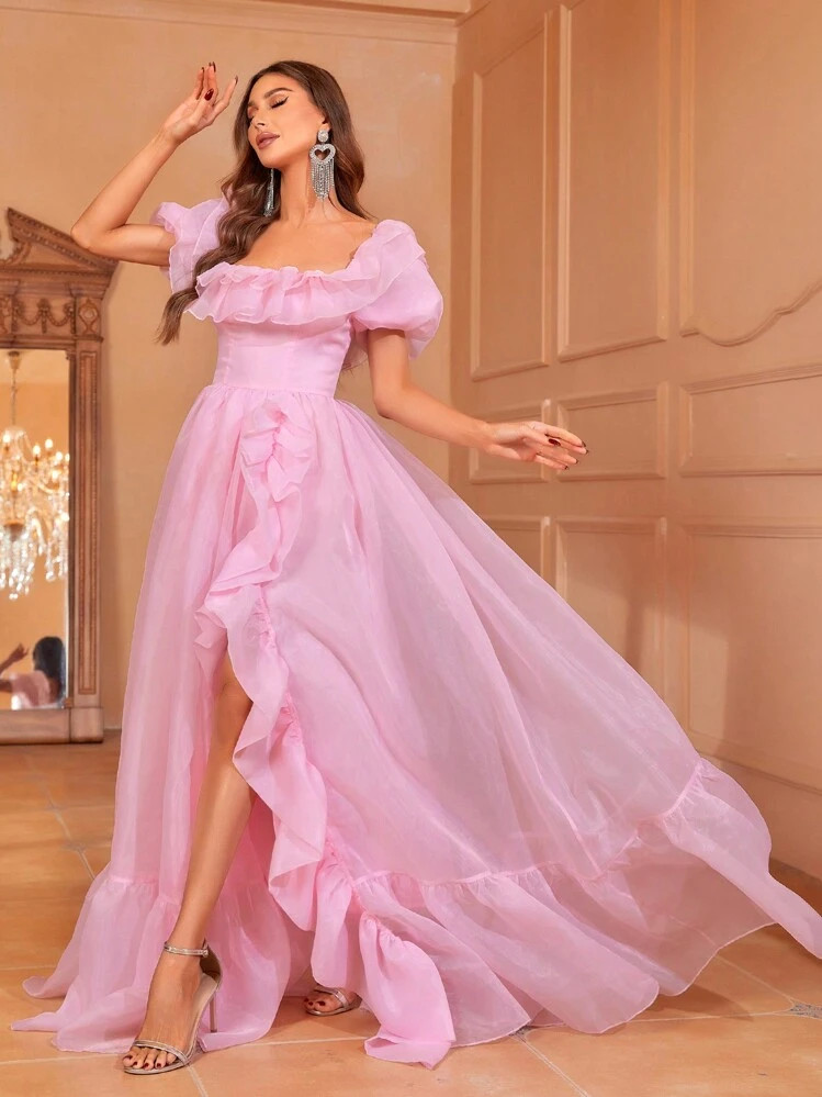 Pink Organza Gown | SHEIN