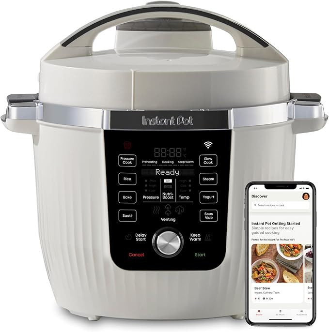 Instant Pot PRO Max Wi-Fi Smart 10-in-1 Pressure Cooker, Steamer, Saute, Warmer, Rice Cooker, Yog... | Amazon (US)