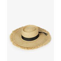 Ventura raffia straw boater hat | Selfridges