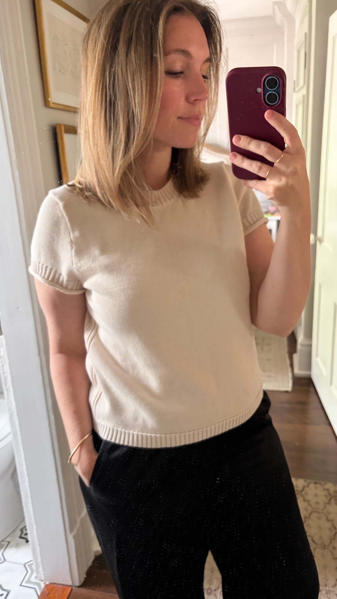 The perfect sweater tee with the loveliest details.