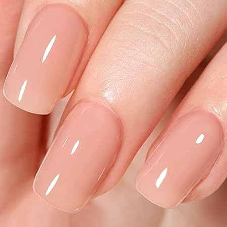 AILLSA Nude Gel Polish Authentic Self Neutral Gel Nail Polish Sheer Skin Color Translucent Gel Polish Long Lasting Natural Jelly Nails Soak Off U V Gel for French Manicure Nail Art at Home 0.51 Fl Oz | Amazon (US)