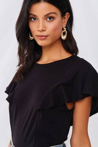 Ruffled Trumpet-Sleeve Tee | Forever 21 (US)