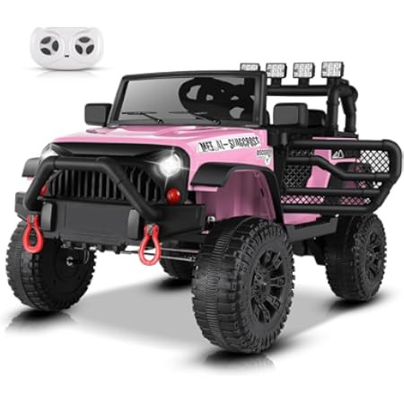 24V Ride On Jeep, Kids 2 Seater Ride On Car Truck w/4WD Motor, Remote Control, 3 Speed, Bluetooth... | Amazon (US)