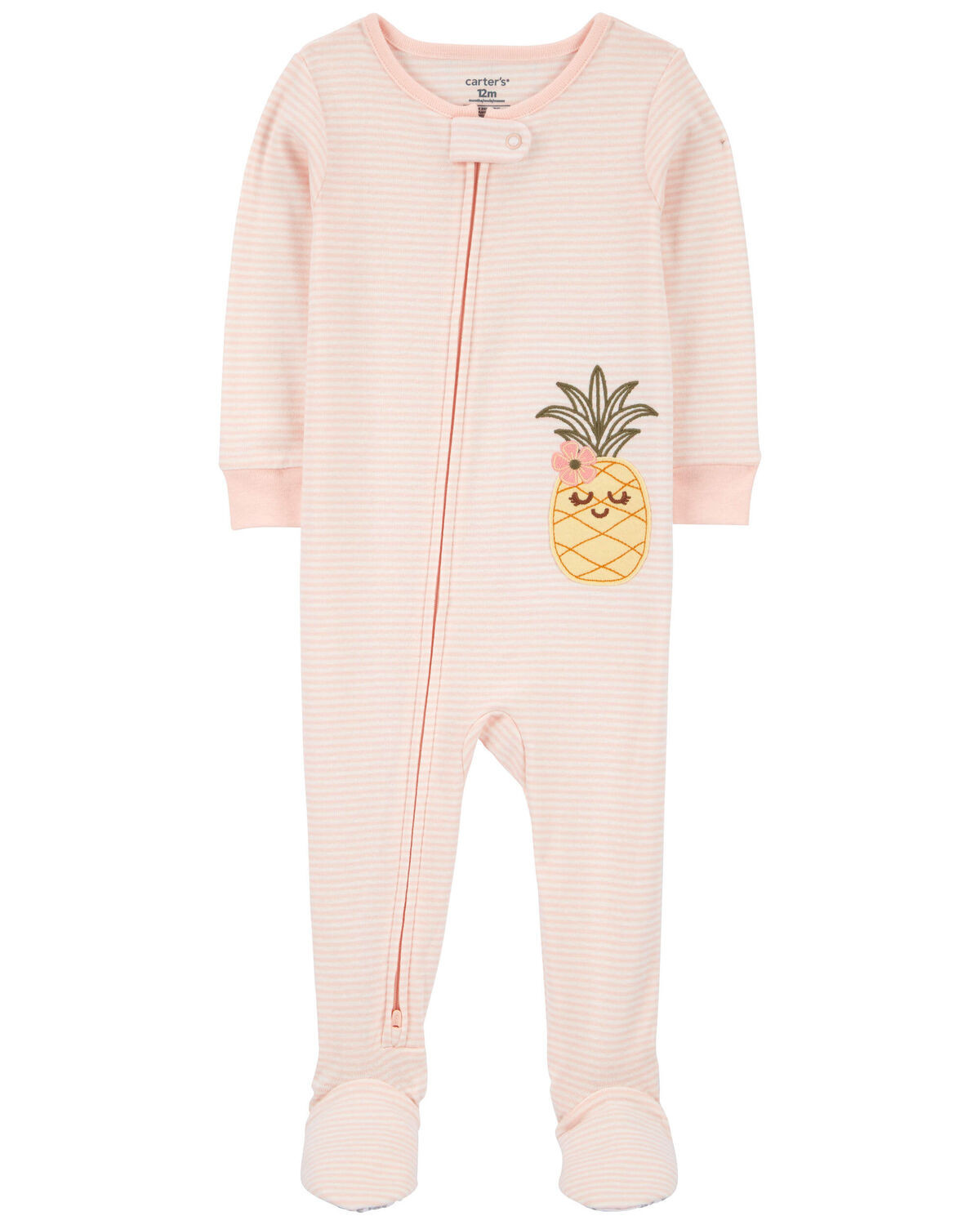 Pink Baby 1-Piece Pineapple 100% Snug Fit Cotton Footie Pajams | carters.com | Carter's