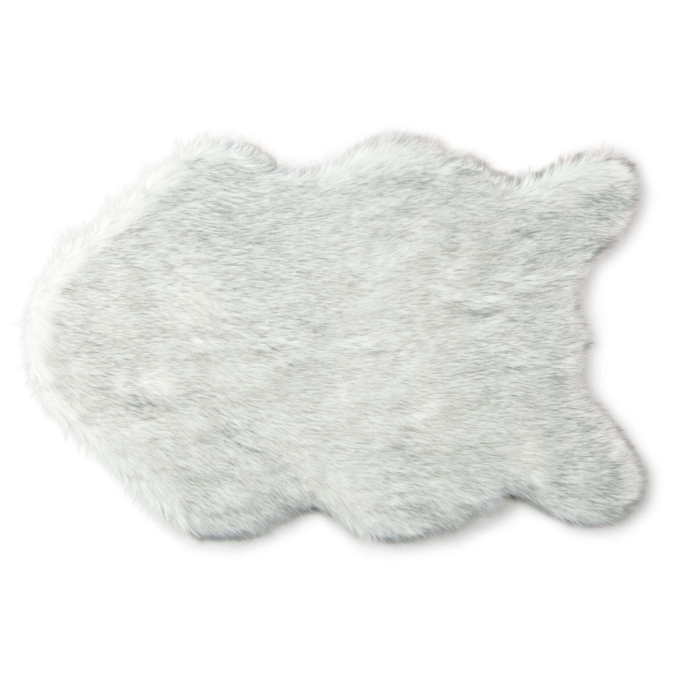 Better Homes & Gardens Faux Sheepskin Fur Pelt Area Rug, Grey, 30"x47" | Walmart (US)