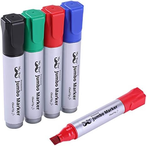 Mr. Pen- Jumbo Permanent Markers, 4 Pack, Assorted Color, Chisel Tip, Large, King, Color Permanen... | Amazon (US)