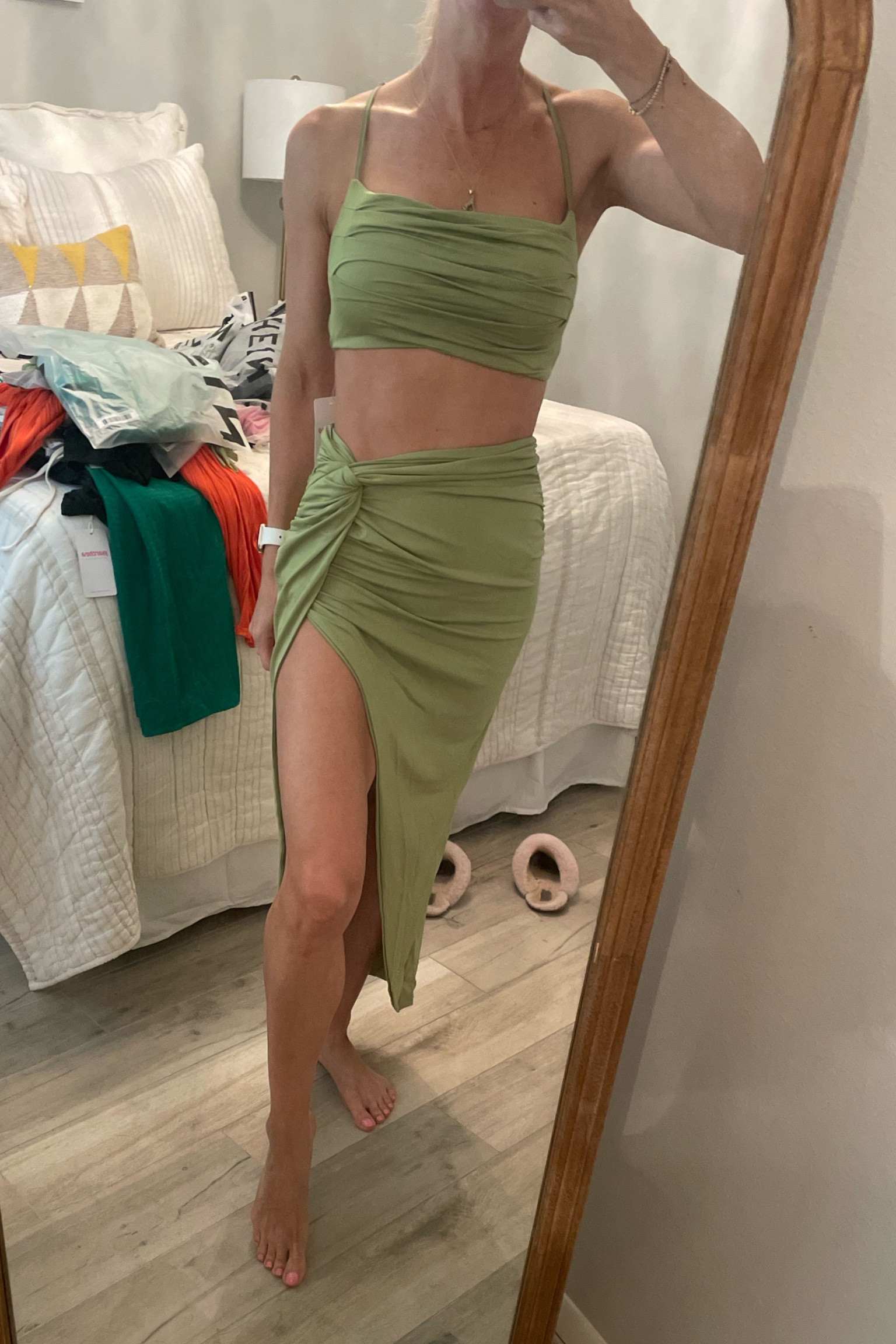 Affordable dress • green dress • cutout dress • slit dress • two piece dress • matching set 

#LTKtravel #LTKunder50