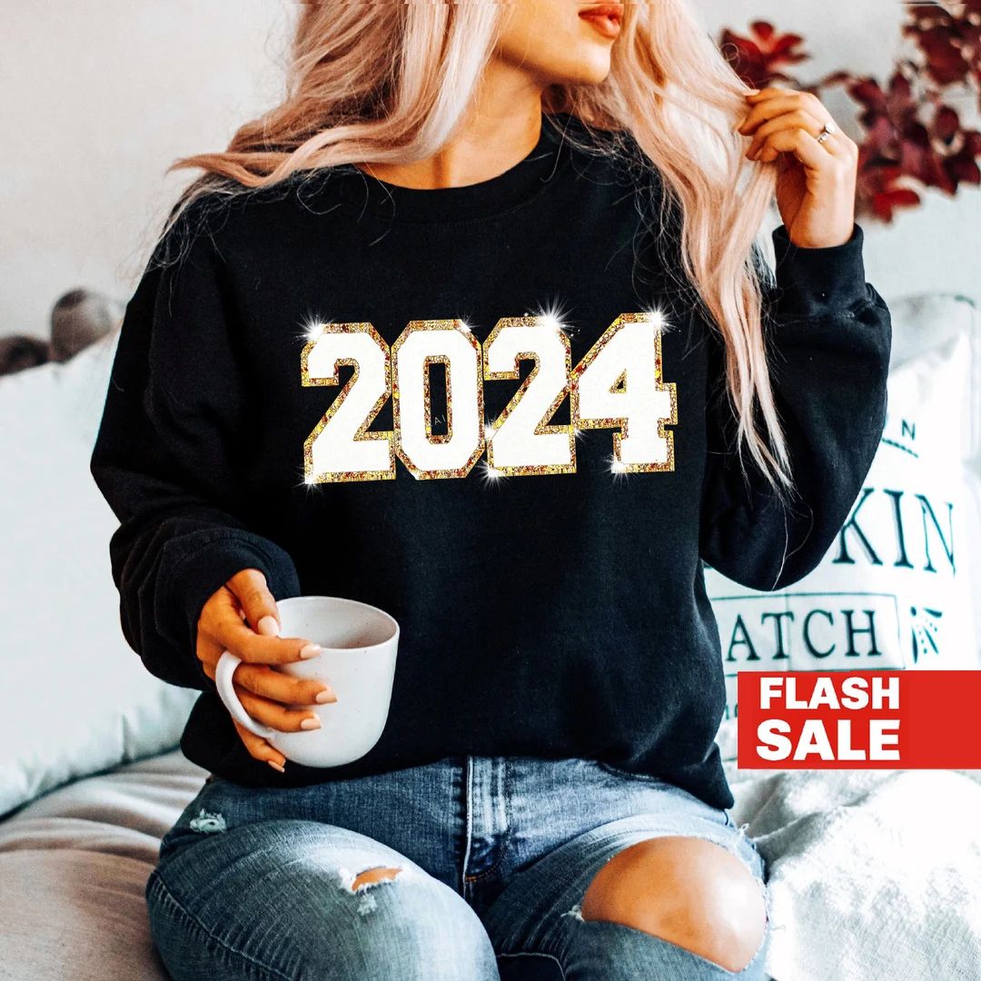New Years Shirt New Years Sweatshirt 2024 Happy New Year - Etsy | Etsy (US)