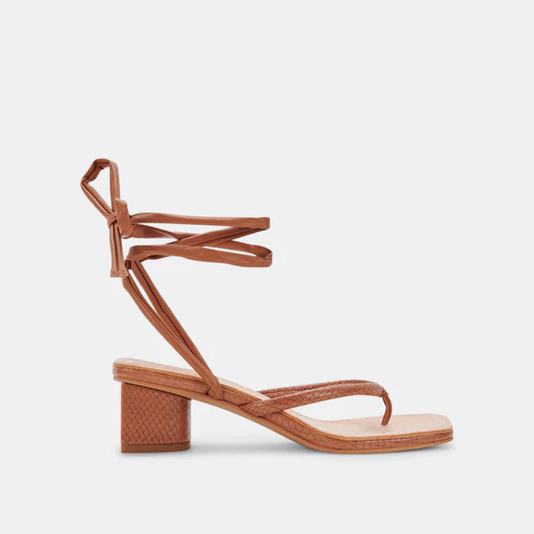 JORRY HEELS IN CEDAR EMBOSSED STELLA | DolceVita.com