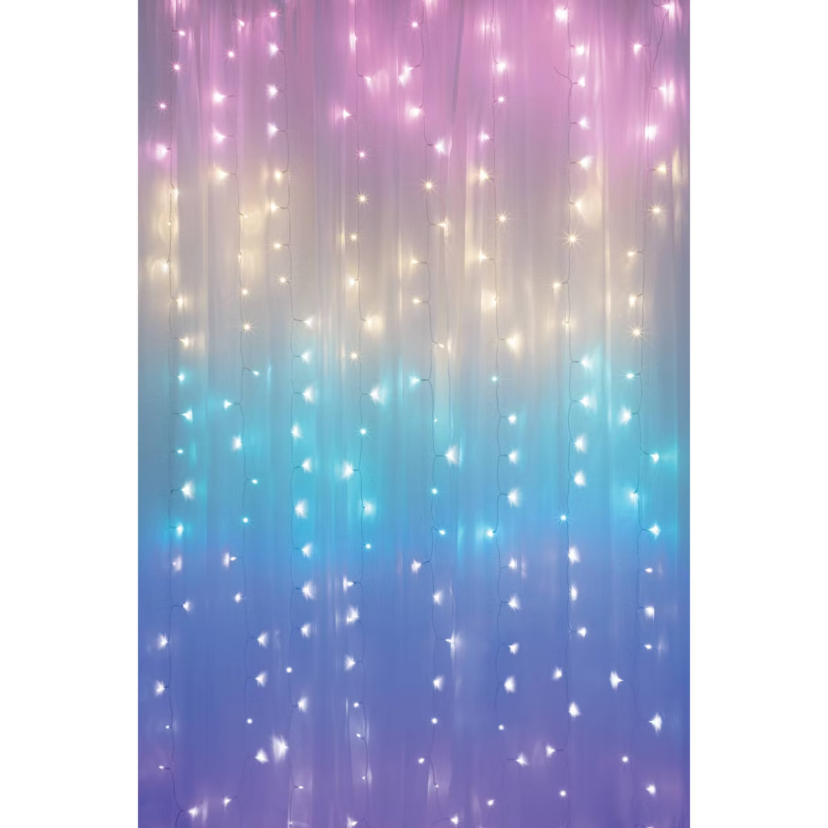 4.2'x5' 112 LED Curtain String Lights Pastel - West & Arrow: USB/Battery, 8 Modes, Indoor Use, Cl... | Target
