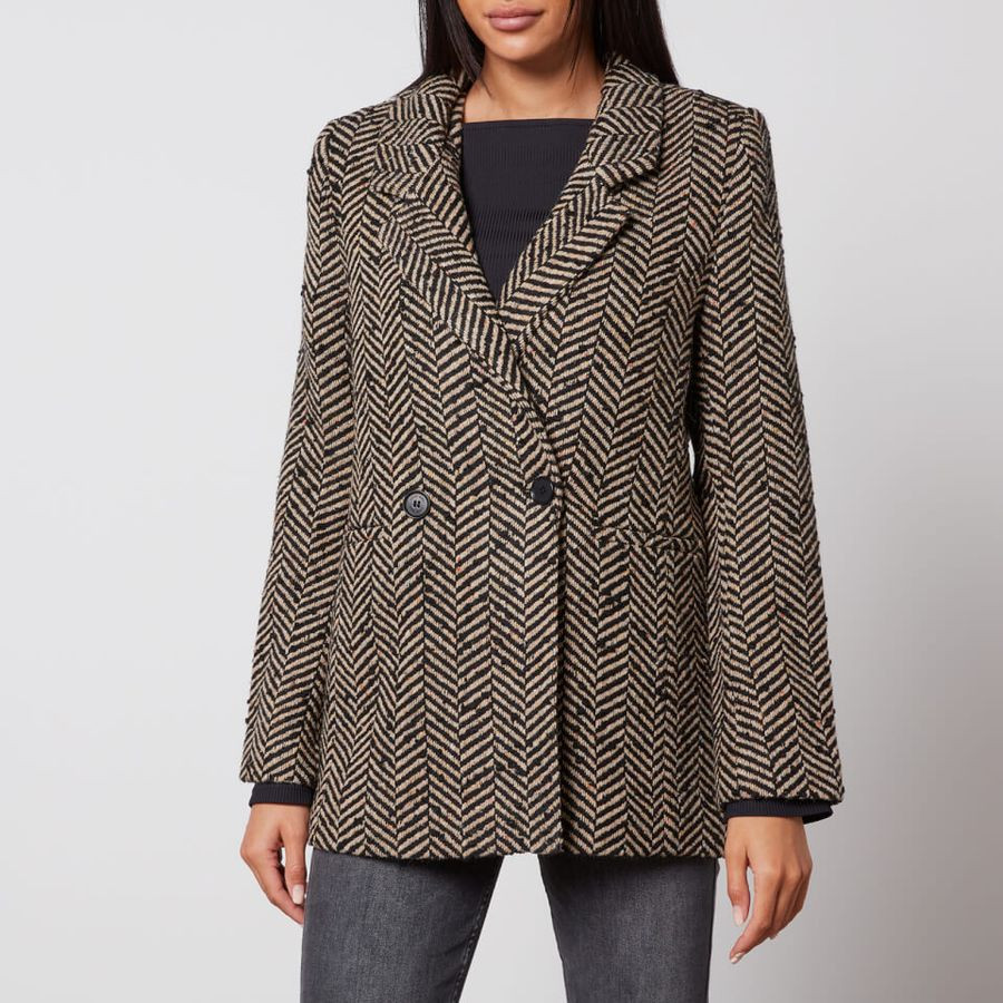 Anine Bing Diana Herringbone Tweed Blazer | Coggles (Global)