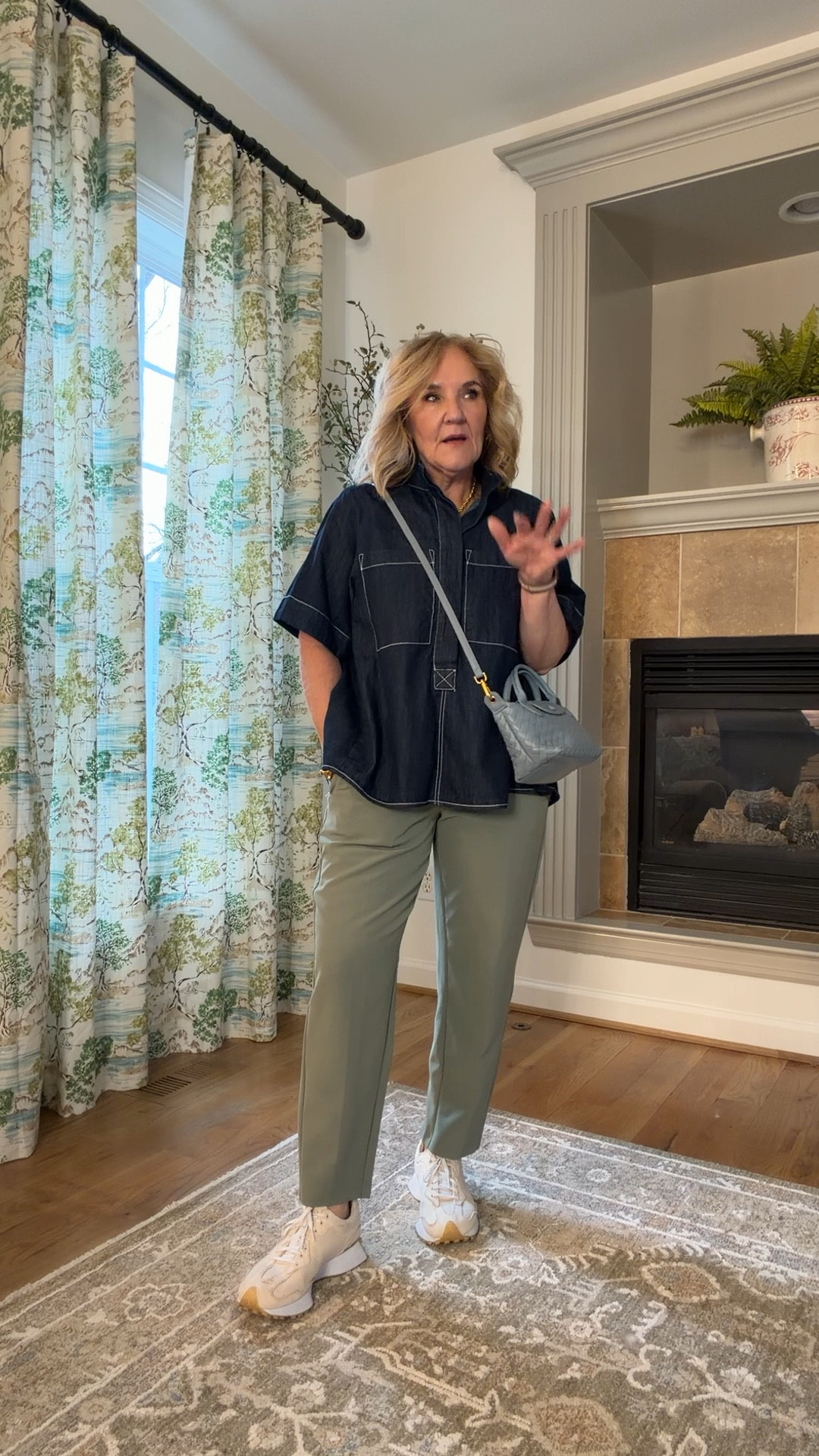 This denim top was a top seller last week. A few sizes left. I did size down to a small. I think I have a few good options too if your size is gone  
Railroad jeans size 8 petite code NANETTE25 25% off
Spanx pink pants size medium petite 
Camo pants size medium 
Brown stripe pants on preorder. They sold out once! Size 29 petite Linikg other Palmer pants too at loft 
Sporty look with the athleta endless pants. A step up from joggers. Dude 8 petite 

#LTKWorkwear #LTKOver40 #LTKootd

#LTKTravel