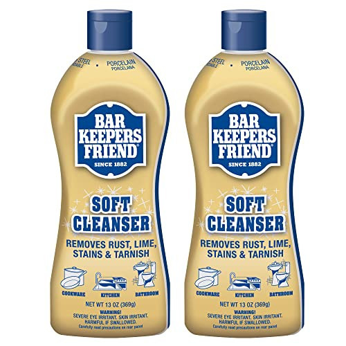 Bar Keepers Friend Soft Cleanser Liquid (2 x 13 Ounce) Multipurpose Cleaner & Rust Stain Remover for Stainless Steel, Porcelain, Ceramic Tile & More | Amazon (US)