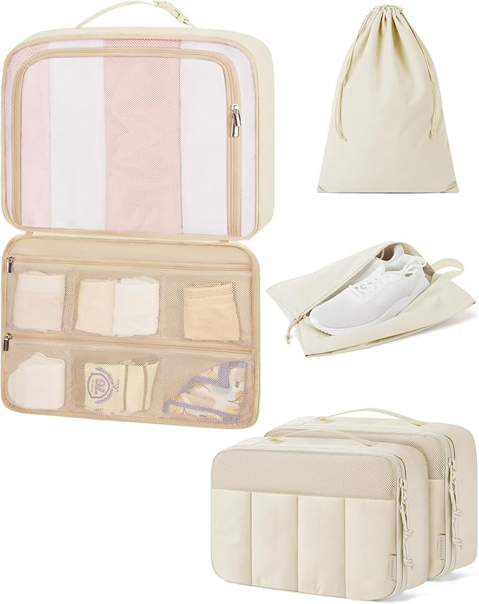 BAGSMART Hanging Packing Cubes for Travel Women, Large Capacity Luggage Organizers for Suitcases,... | Amazon (US)