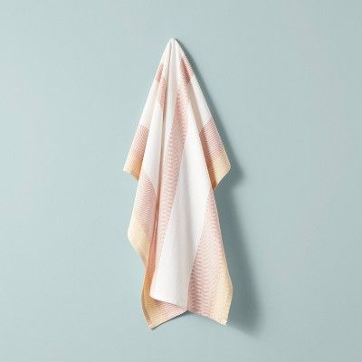 Blended Multi Stripe Flour Sack Kitchen Towel Gold/Copper - Hearth & Hand™ with Magnolia | Target