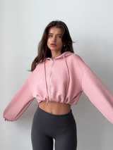 Quilted Zip-Up Hoodie | Jubilee Apparel