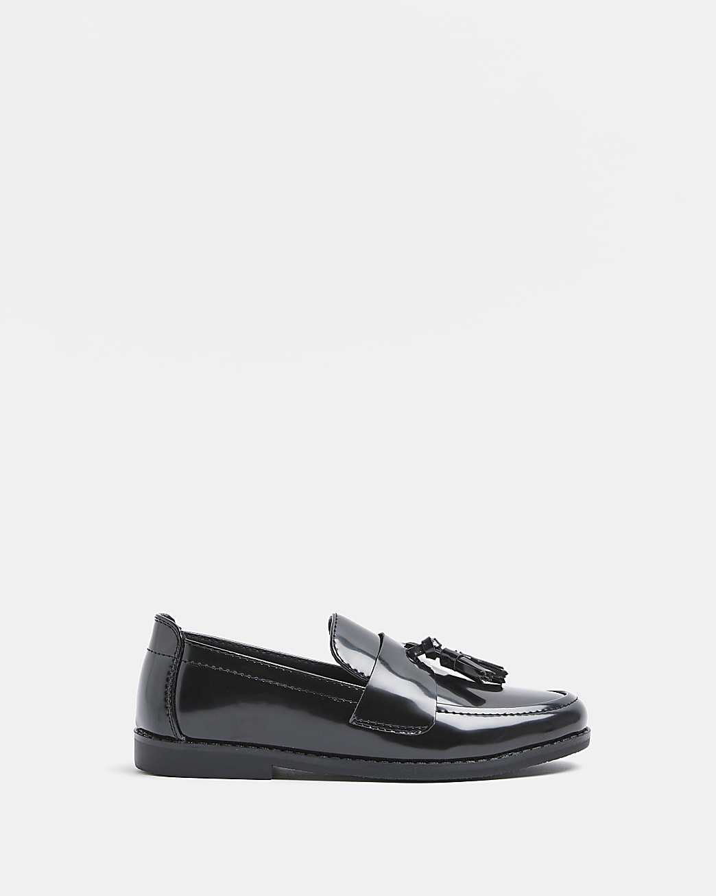 River Island Boys black patent tassel loafers | River Island (US)