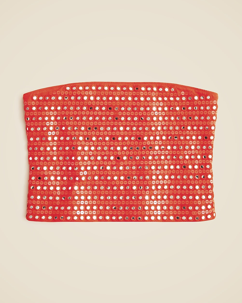 Broken-in jersey tube top with mirror embellishments | J. Crew US