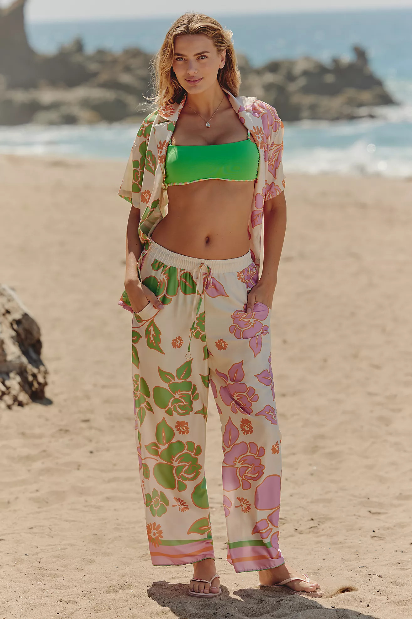 Maaji Floating Blooms Wide-Leg Pants | Anthropologie (US)