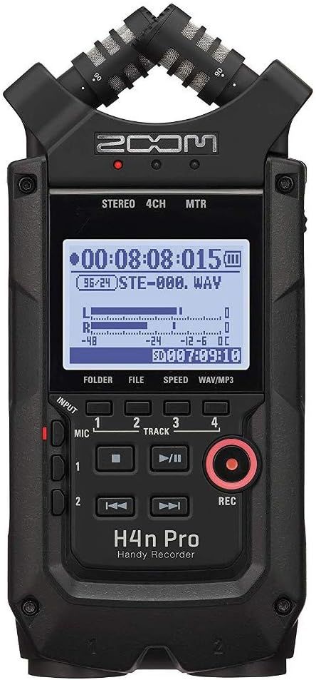 Zoom H4n Pro 4-Track Portable Recorder, All Black, Stereo Microphones, 2 XLR/ ¼“ Combo Inputs,... | Amazon (US)