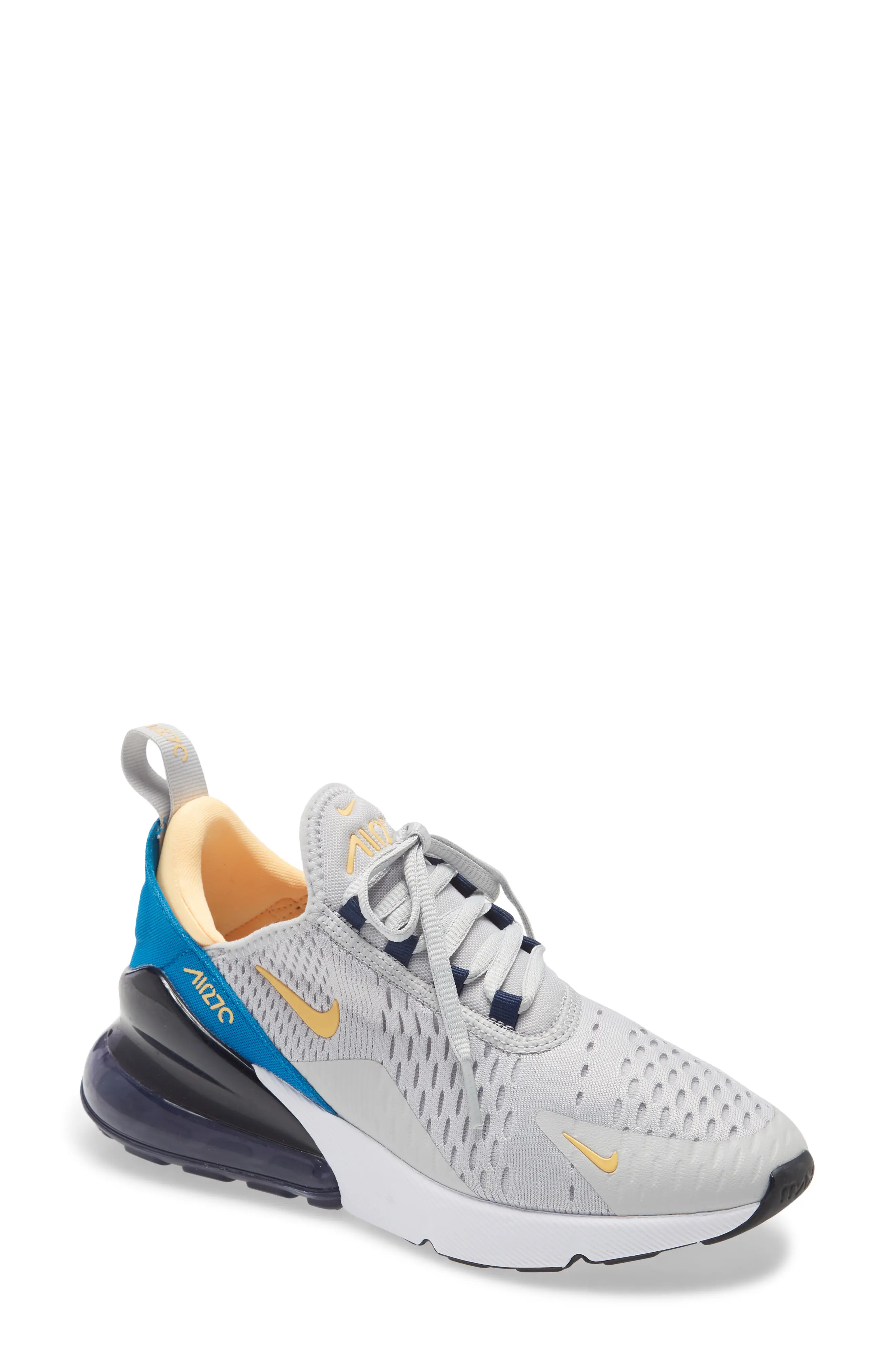 Nike Air Max 270 Sneaker in Grey Fog/Melon Tint/Navy at Nordstrom, Size 4.5 M | Nordstrom