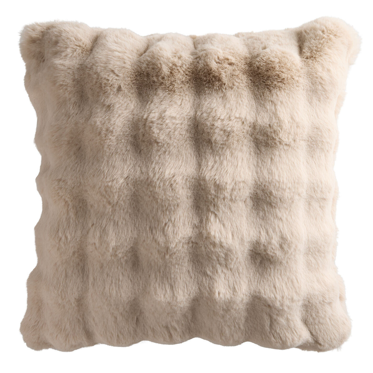 Oversized Faux Fur Super Soft Wavy Throw Pillow | World Market