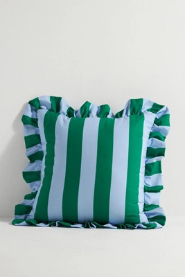 Maeve by Anthropologie Striped Ruffle Indoor/Outdoor Pillow | Anthropologie (US)