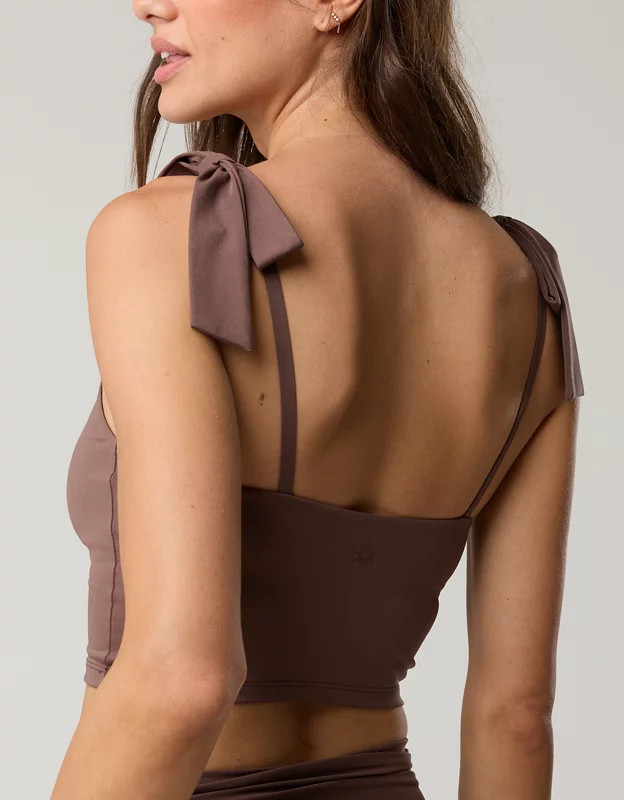 OFFLINE by Aerie Real Me Bow Longline Sports Bra | Aerie