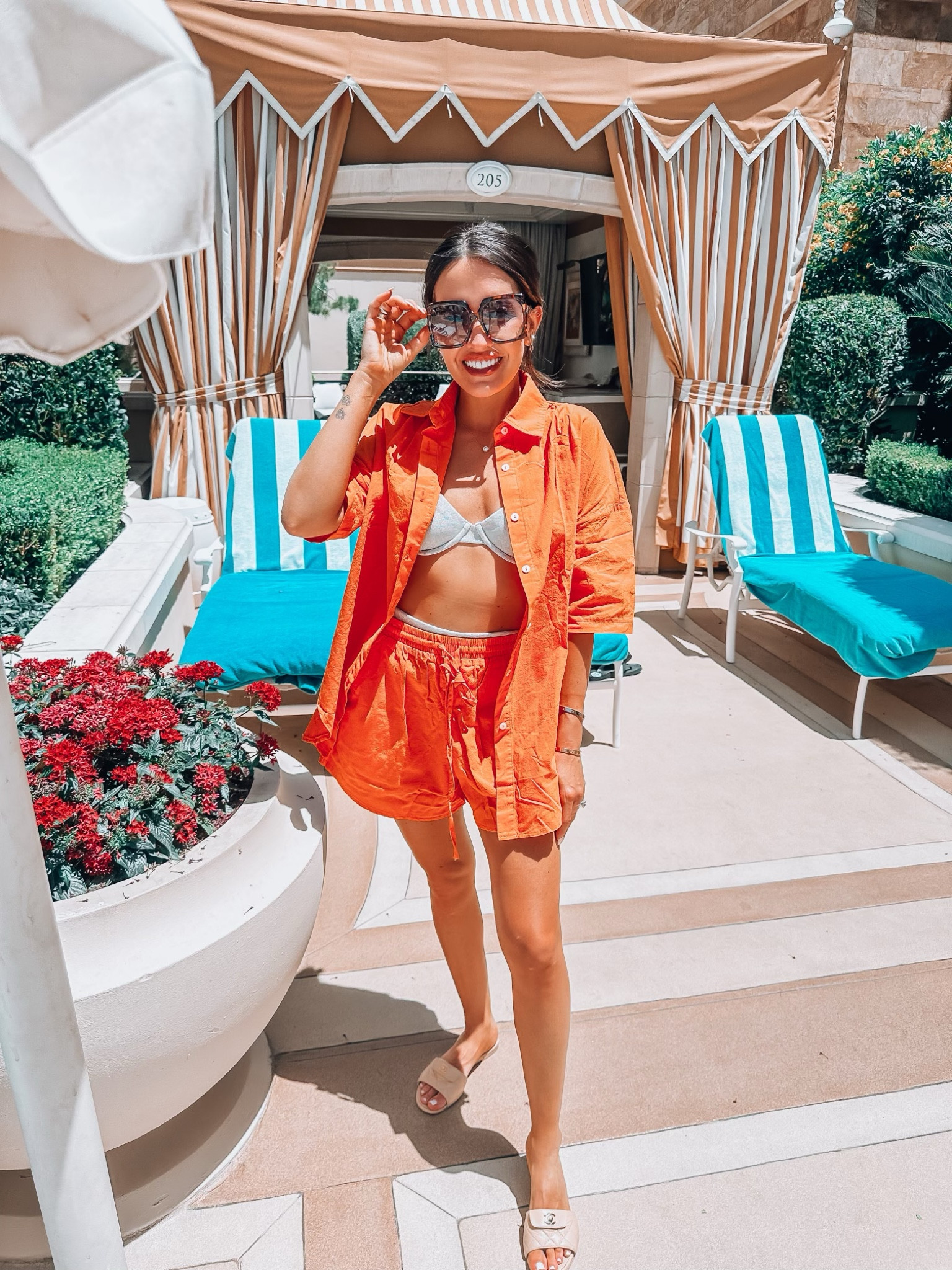 Vegas poolside OOTD - pool outfit - matching coverup for summer - swimsuit - swim 

#LTKSeasonal #LTKtravel #LTKswim