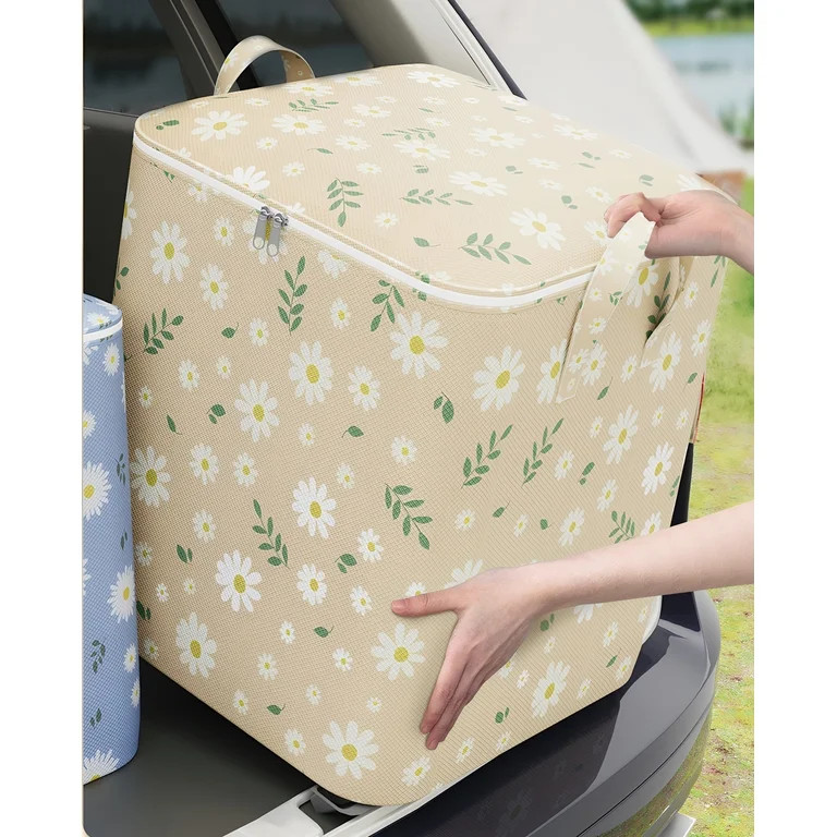 Large Capacity Foldable Storage Bag 210L, Fabric Clothes Organizer Box for Bedding, Blankets, War... | Walmart (US)