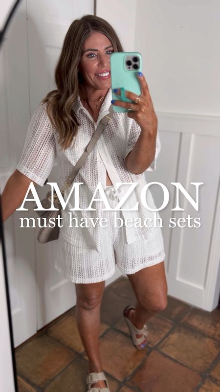Amazon must have beach sets
1- two piece crochet set with lined shorts and pockets. I love the look of this one for a swimsuit coverup or casual set to wear on the beach. It comes in a few colors and it’s TTS under $40

2 & 3- really comfy two piece sets with hmmm embroidered trim details. they come in four colors and they’re true to size. they would be great to wear out on the beach, Go grab a coffee, run some errands, do a little bit of shopping or even sleep in them. They are currently on sale right now for under $32.

Sandals are a Birkenstock look for less from Amazon for only $36.99. They are true to size and very cute and comfy. However, the sole is a tiny bit slippery. If you’re wanting something that looks like the Birkenstock, but don’t wanna pay the price and these are a good option.

Italian leather woven shoulder bag is a Clare V look for less for only $129.90 vs $485. The quality is amazing and it comes in three colors.


#AmazonStyle #twopieceset #BeachSets #BeachStyle #VacationStyle #SwimCoverUp #AmazonFinds #LookForLess #QuincePartner #LeatherBag #SummerStyle #SummerOutfitIdeas

#LTKSwim #LTKStyleTip #LTKTravel