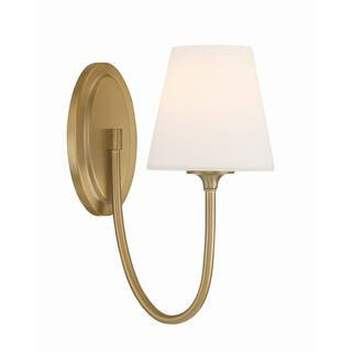 Juno 1-Light Vibrant Gold Wall Sconce | The Home Depot