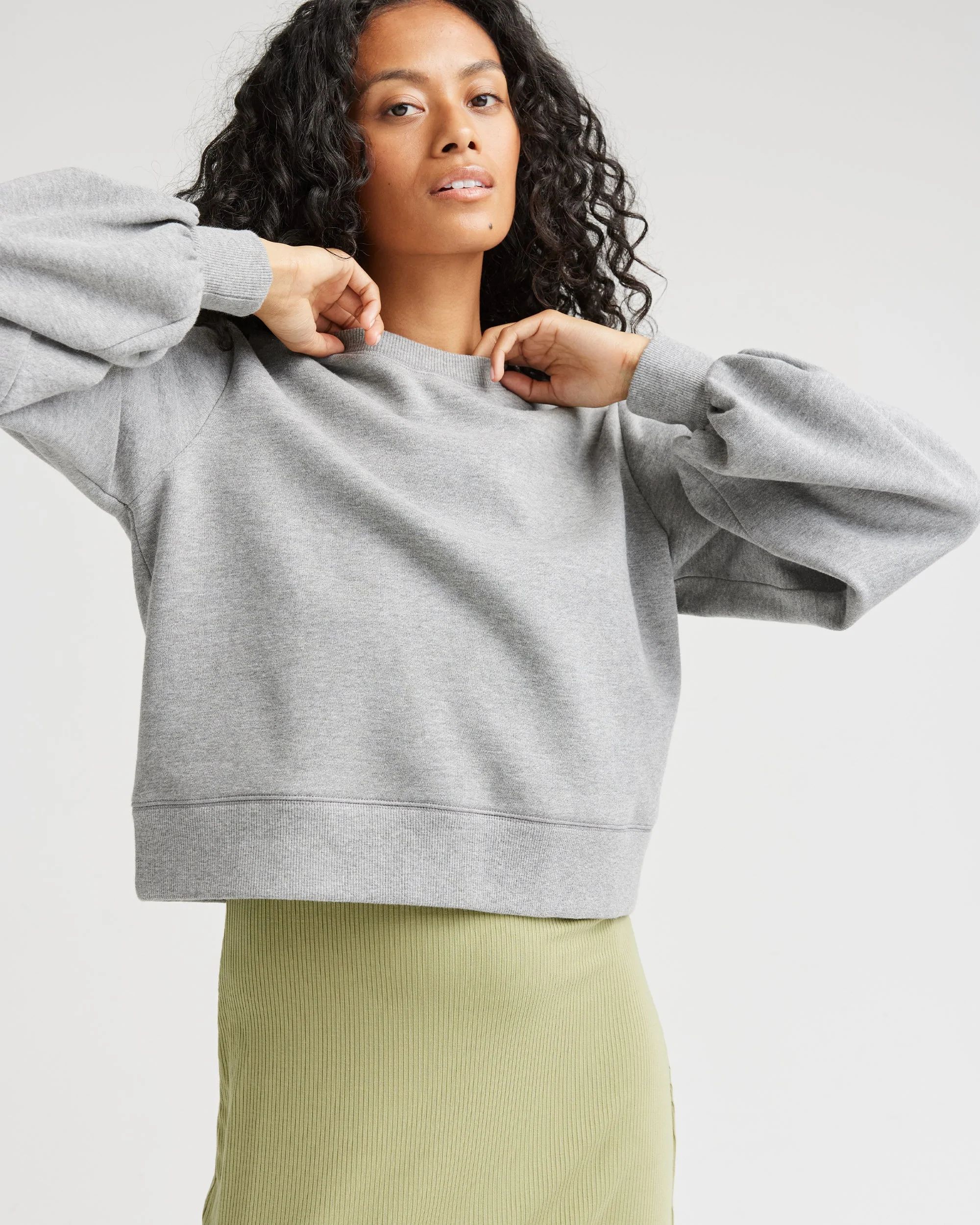 Women's Recycled Fleece Cropped Sweatshirt | Richer Poorer