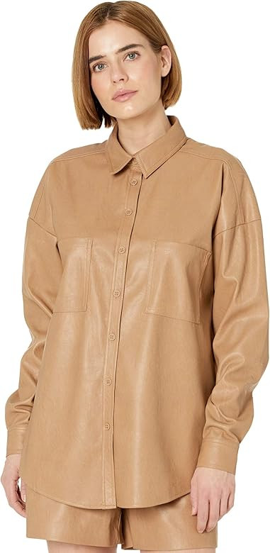 n:PHILANTHROPY Monte Faux Leather Shacket | Amazon (US)