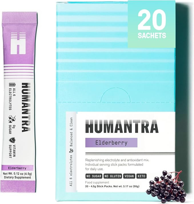 Humantra Hydration Packets | Zero Sugar Electrolyte Hydration Multiplier w/Essential Minerals & 6... | Amazon (UK)