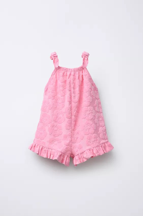 FLORAL TOWEL EFFECT SHORT JUMPSUIT | Zara US