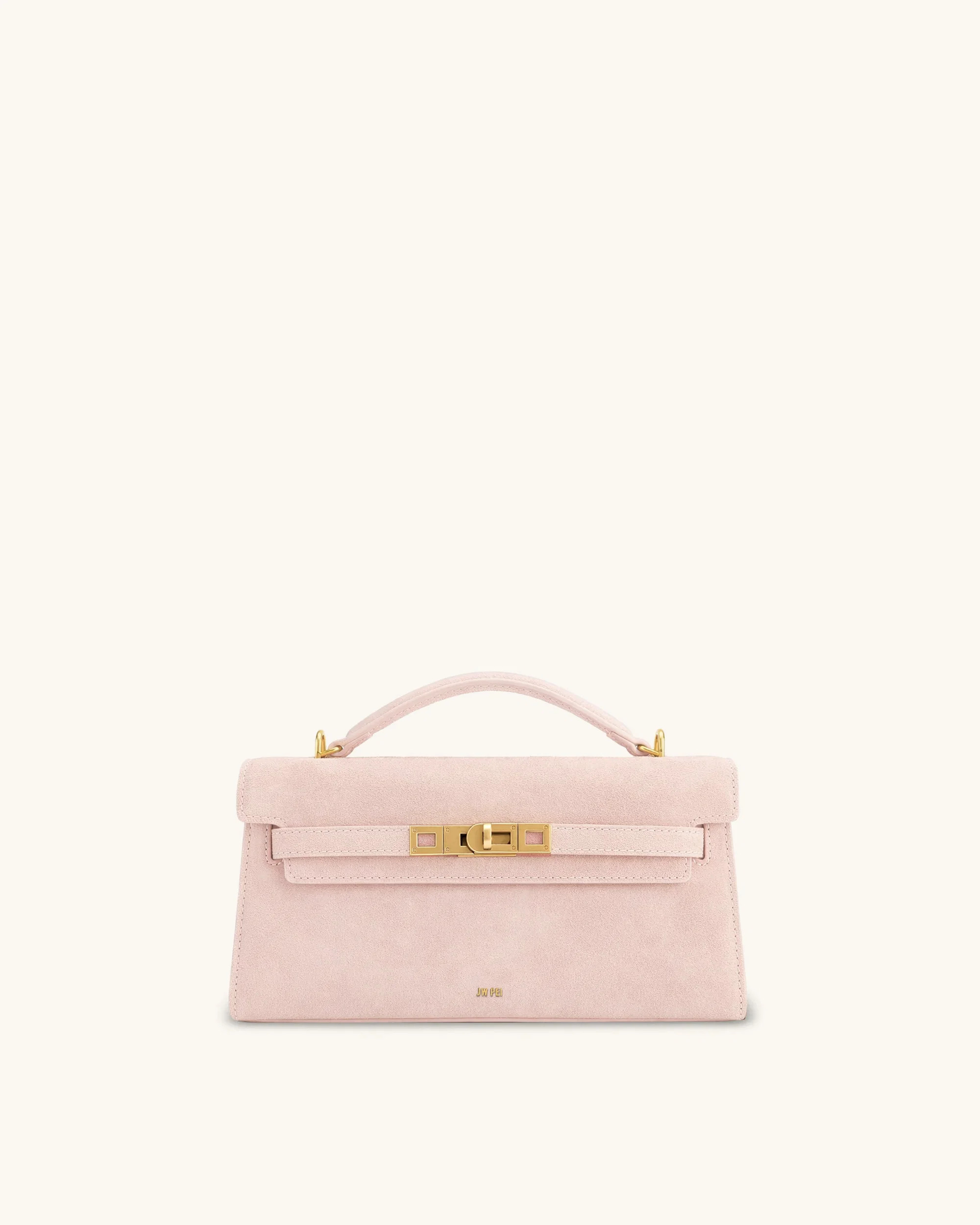 Noor Faux Suede Top Handle Bag - Pink | JW PEI US