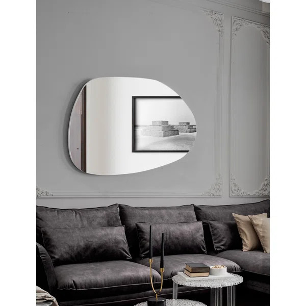 Asymmetrical Mirror, Decorative Irregular Mirror, Frameless Cloud Mirror | Wayfair North America
