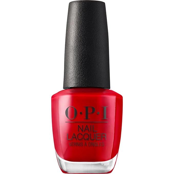 OPI Nail Lacquer, Opaque & Vibrant Crème Finish Red Nail Polish, Up to 7 Days of Wear, Chip Resi... | Amazon (US)
